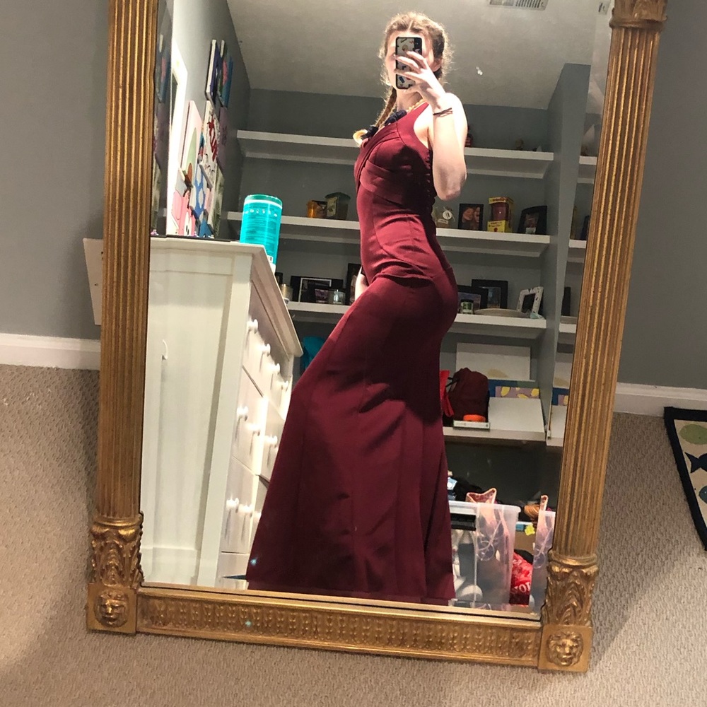 NWT Emerald Sundae Evening Gown Wine Colored